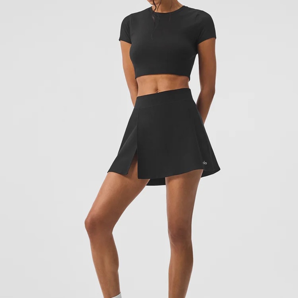 Alo Alosoft Backspin Black Skirt